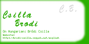 csilla brodi business card
