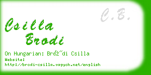 csilla brodi business card